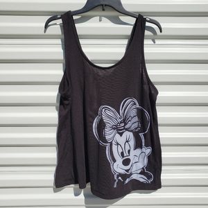 Disney Black Tank Top with Minnie Mouse Design